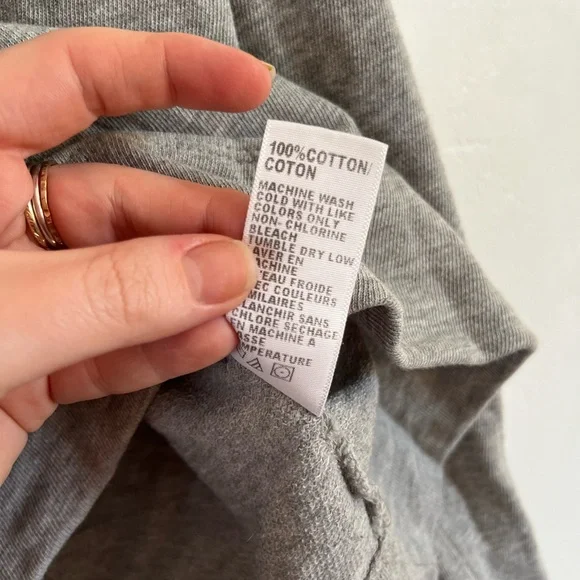 James Perse Vintage French Terry Heather Grey Sweatshirt 1/Small - Picture 10 of 12